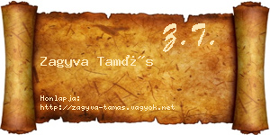 Zagyva Tamás névjegykártya